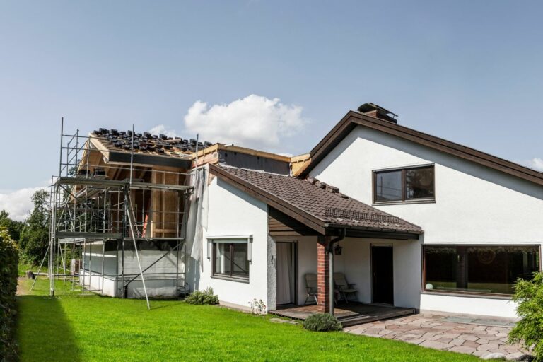 extension de maison en construction