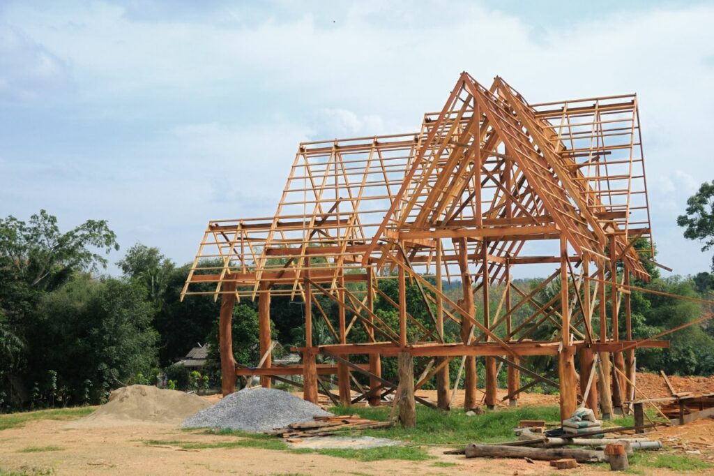 maison en construction nécessitant un Cerfa permis de construire