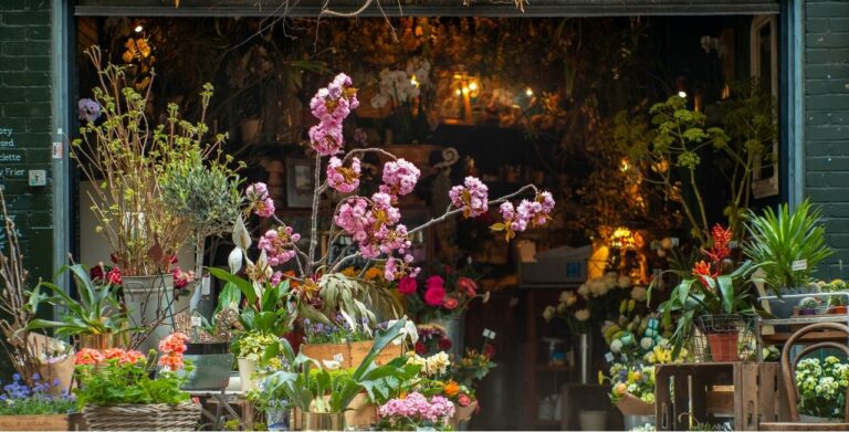 commerce occupé vente fleuriste